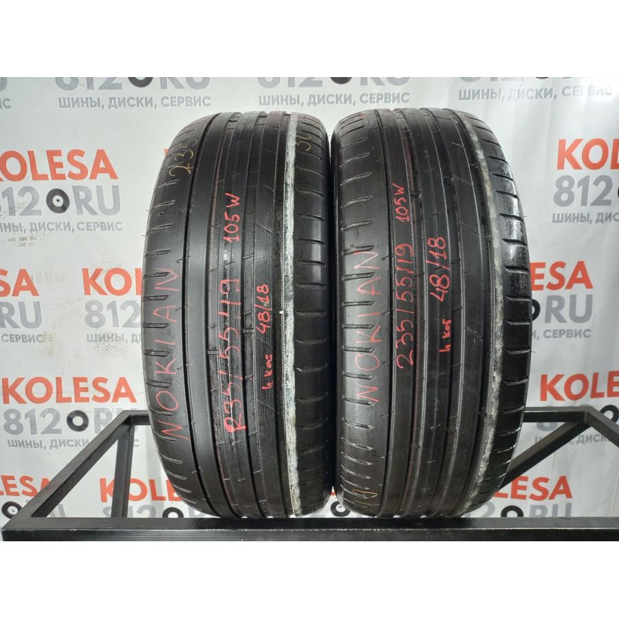 Летние  шины б\у R19 235/55 105W  Nokian Hakka Black 2 SUV