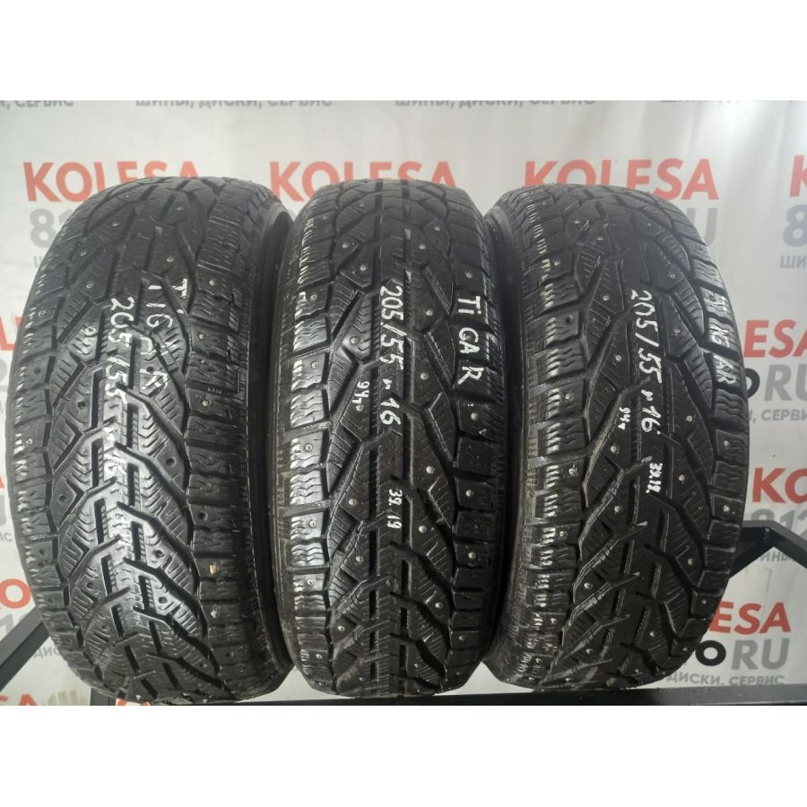 Зимние шипованные шины б\у R16 205/55 94T  Tigar Ice