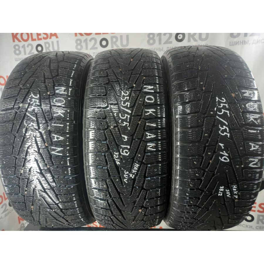 Зимние шипованные шины б\у R19 255/55 111T  Nokian Hakkapeliitta 7 SUV