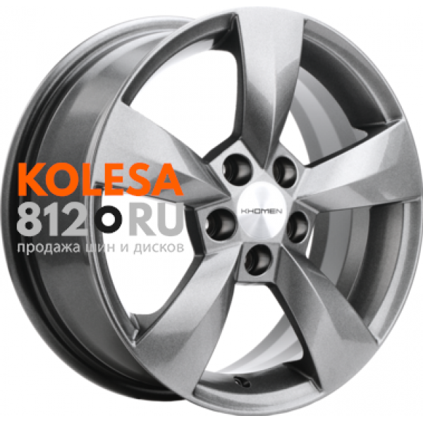 Khomen Wheels KHW1504 6 R15 PCD:5/100 ET:43 DIA:57.1 Gray