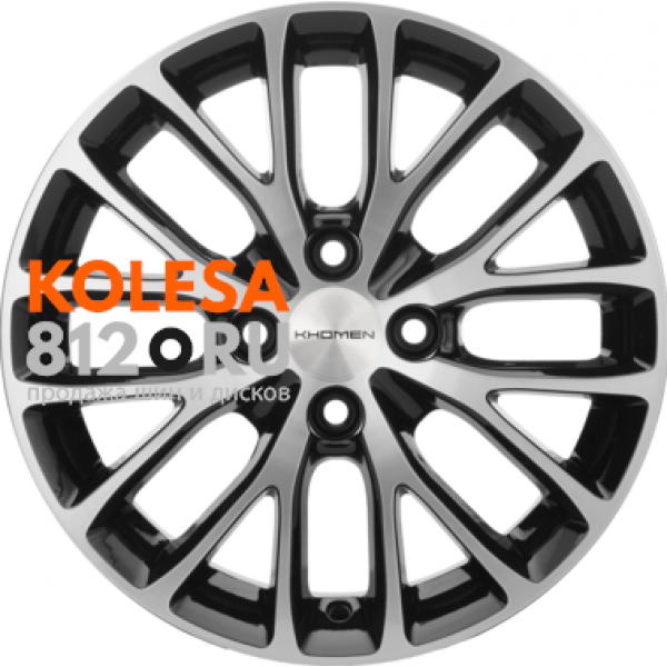 Khomen Wheels KHW1506 6 R15 PCD:4/100 ET:37 DIA:60.1 Black-FP