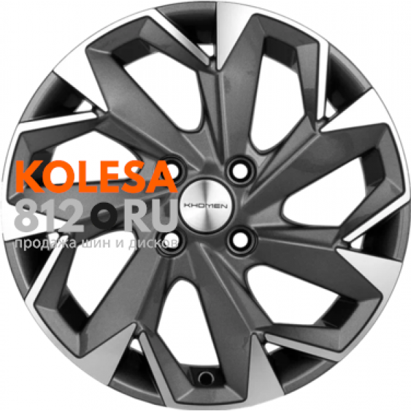 Khomen Wheels KHW1508 (Cobalt) 6 R15 PCD:4/100 ET:39 DIA:56.6 Gray-FP
