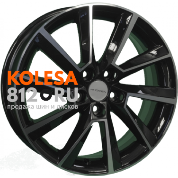 Khomen Wheels KHW1604 (Fabia/Polo) 6 R16 PCD:5/100 ET:45 DIA:57.1 Black-FP