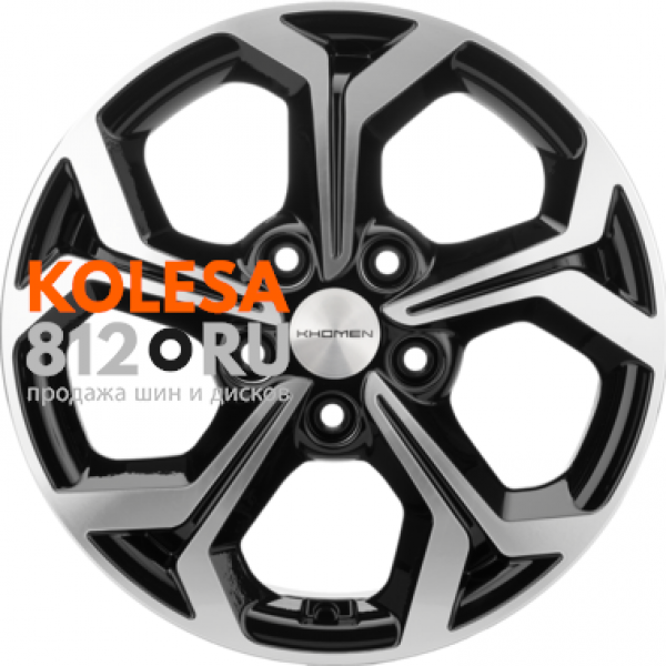 Khomen Wheels KHW1606 6.5 R16 PCD:5/114.3 ET:50 DIA:67.1 Black-FP