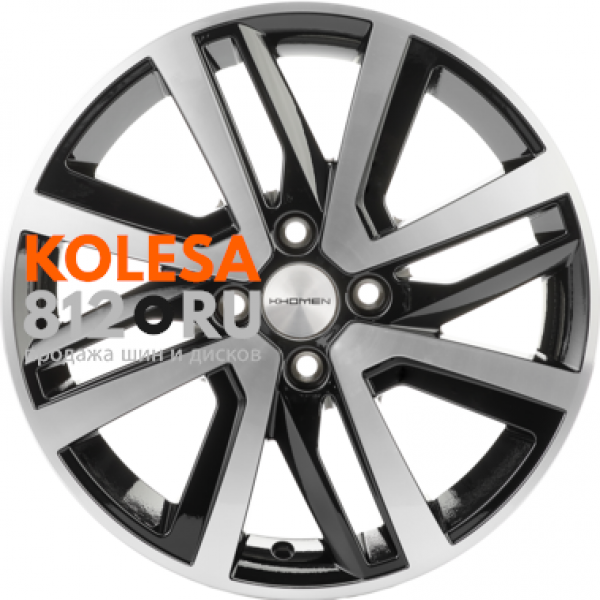 Khomen Wheels KHW1609 6 R16 PCD:4/100 ET:48 DIA:54.1 Black-FP