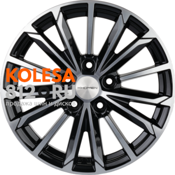 Khomen Wheels KHW1611 6.5 R16 PCD:5/114.3 ET:45 DIA:67.1 Black-FP