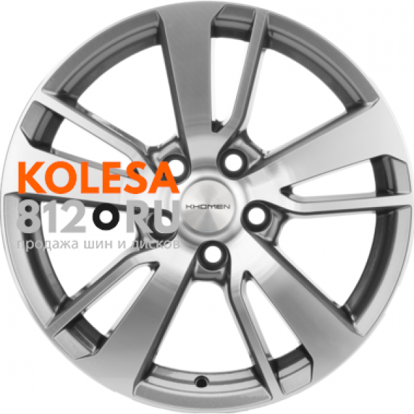 Khomen Wheels KHW1704 7 R17 PCD:5/114.3 ET:38 DIA:67.1 Gray-FP