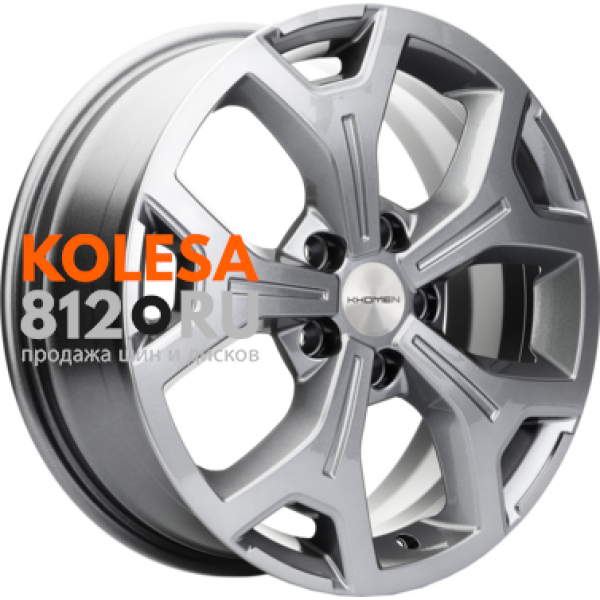 Khomen Wheels KHW1710 7 R17 PCD:5/108 ET:43 DIA:65.1 Gray