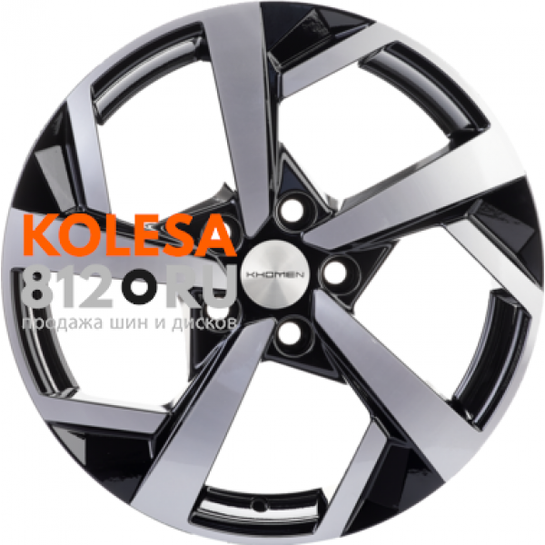 Khomen Wheels KHW1712 7 R17 PCD:5/114.3 ET:45 DIA:60.1 Black-FP