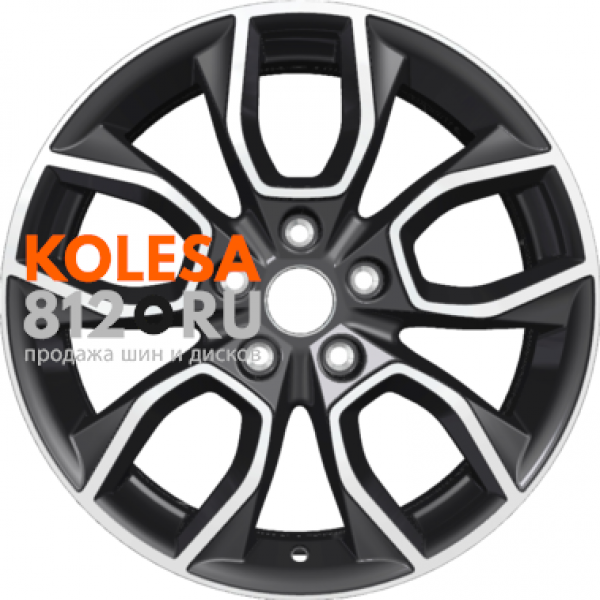 Khomen Wheels KHW1713 7 R17 PCD:5/114.3 ET:48 DIA:56.1 Black-FP