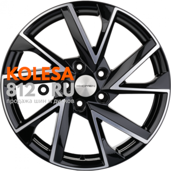 Khomen Wheels KHW1714 7 R17 PCD:5/114.3 ET:45 DIA:60.1 Black-FP