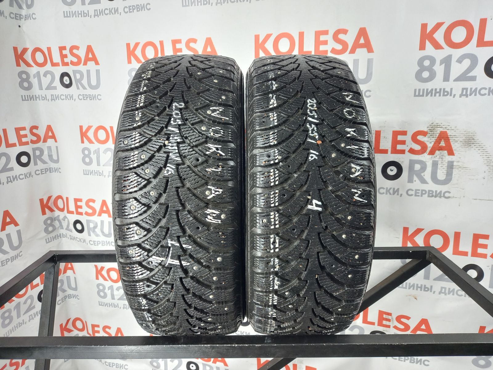 Зимние шипованные шины бу R16 205/55 94T Nokian Nordman 4 купить (464221)|  kolesa812.ru